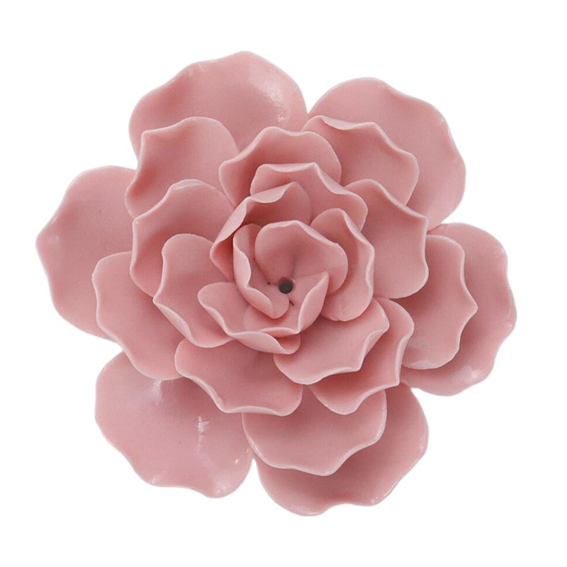 Bitray Pink Incense Holder 3.35" Dia Burner Holder Ceramic Flower