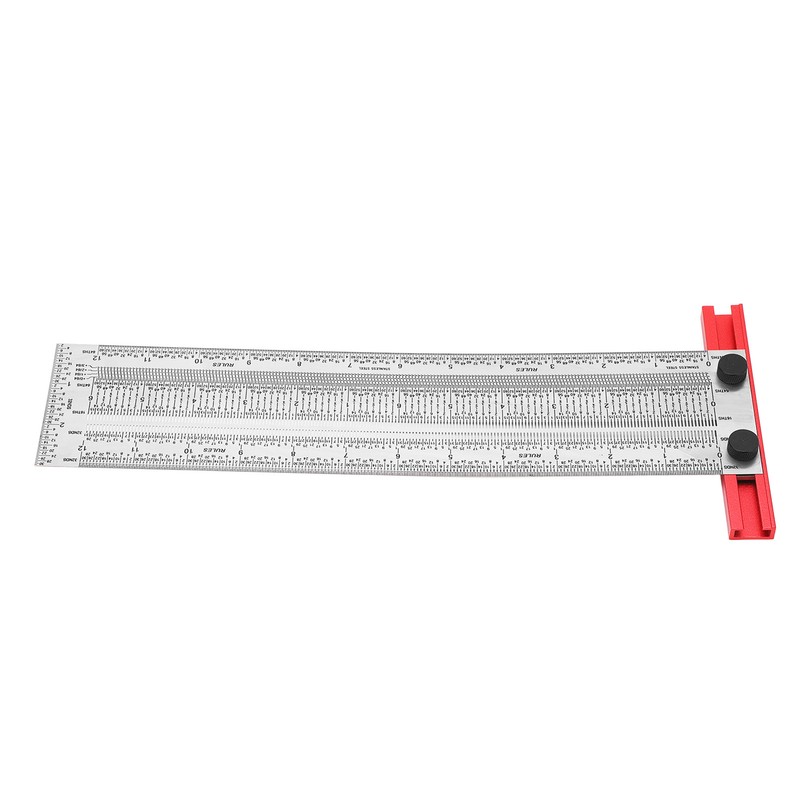 Marking T Ruler Stainless Steel Protective Powder Coating Black Scale