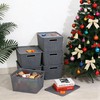 Tyminin 6 Pack Plastic Storage Bins with Lids, Stackable Storage