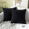 MIULEE Set of 2 Decorative Corduroy Cushion Covers 18x18 Inches,