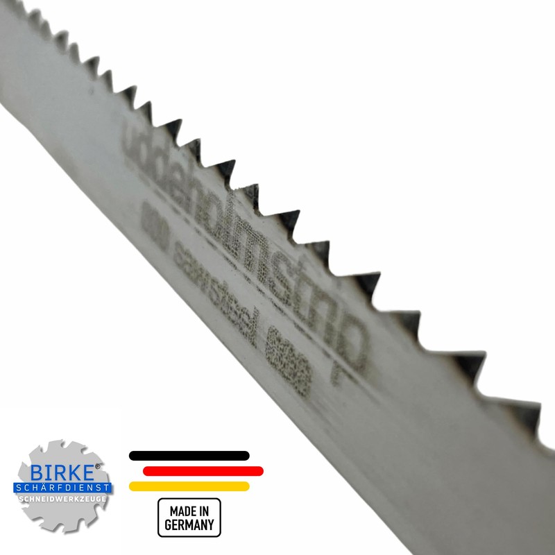 Band saw blades with hardened tooth tips, 1070-2500 mm, width