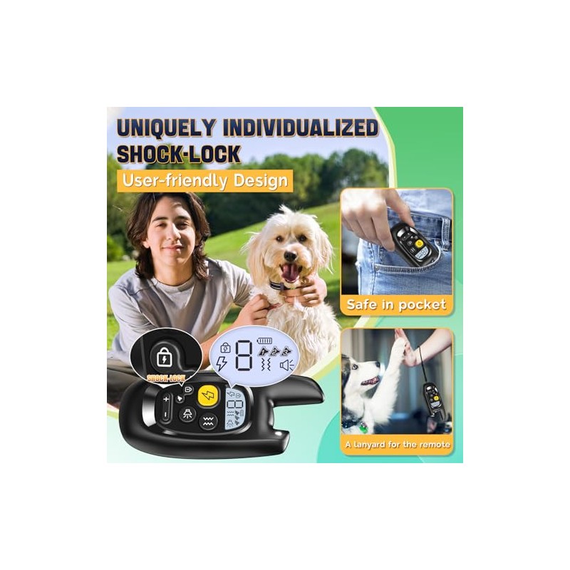 Dog Shock Collar with Remote Control- Training Collar for Small