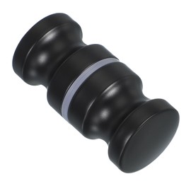 PATIKIL Glass Shower Door Handle, Aluminum Alloy Back-to-Back Shower Door Knob Bathroom Sliding Shower Screen Round Pull Knob Hardware for Replacement Groove Glass Door, Black