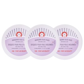 First Aid Beauty Ingrown Hair Pads with BHA & AHA – Daily Treatment Relieves Razor Burn, Prevents Ingrown Hairs and Soothes Irritation – 3 Pack, 84 Pads Total