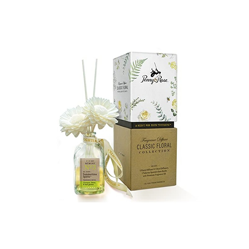 Penny& Rose Limited Classic Daisy Floral Diffuser | Summertime Spirits