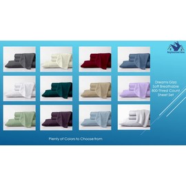 Neighbourhood Home Giza Split California King - 800-Thread-Count Giza Cotton Sheets Bedsheet 100% Egypt Grown Long Staple Cotton Soft, 21-Inch Deep Pockets 5-PC 800TC Sheets Set - Teal Blue