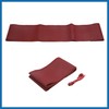 A ABSOPRO 38cm Dia Burgundy Faux Leather Car Steering Wheel