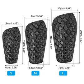 PATIKIL Soccer Shin Guards, Size M EVA Cushion Protection Sport Protective Pad for Youth Adult, White