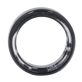 Smart Health Ring IP68 Waterproof Bluetooth Connection Rechargeable Pedometer Health Tracker Ring for Women Men Black 17.3mm / 0.68in Inner Diameter