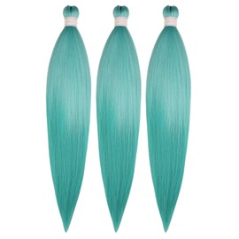 Bright Pastel Aqua Blue Braiding Hair Pre stretched Box Braiding Hair Extensions Feed in Braids