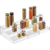 mDesign Plastic Expandable 3-Tier Storage Cabinet Shelf Organizer - Clear