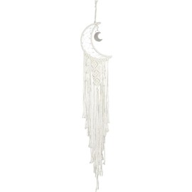 CENPEK DIY Moon Dream Catcher Kit for Beginners Wall Hanging Tapestry Dreamcatcher Kits (Natural)