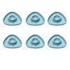 Westmark 6 egg cups, triangular, stackable, high-quality plastic, tri, blue,