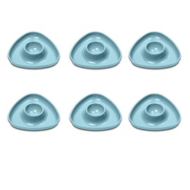 Westmark 6 egg cups, triangular, stackable, high-quality plastic, tri, blue, 207022EB