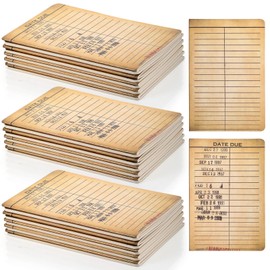 Yaomiao 10 Pcs Book Lover Gifts for Students Teachers A5 Lined Library Card Notebook Journals Bulk Lined Paper Journal Librarian Gifts for Book Club Fans Readers Writers