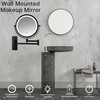 JANEEVA 8" Wall Mounted Lighted Makeup Mirror,Rechargeable Double Sided 1X/10X