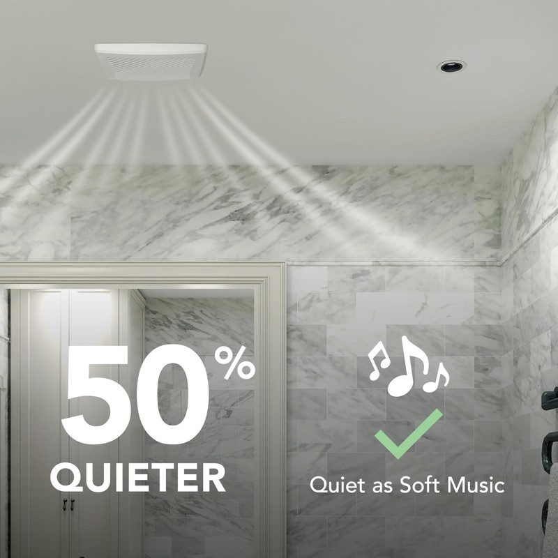 Broan-NuTone® Bathroom Exhaust Fan, 50 CFM Modern Grille, Energy Star