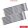Nataraj Writing Pencils, Platinum, BLACK Bonded Lead, Pack of 12,