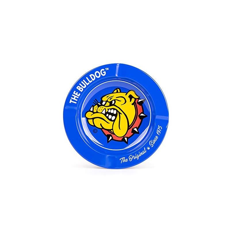 The Bulldog Amsterdam Blue Metal Ashtray - Ash Tray for