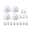 BQLZR White Generic Design Stove/Oven Control Knob with 12 Adapters