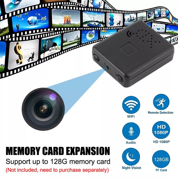 Smart Mini WiFi Camera Wireless 1080P HD Night Cam w/Battery