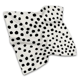 AOHRO Head Scarf for Women, 27.5" Cute Like Satin Head Hair Scarf, Large Square Fashion Printed Bandana for Hair Wrapping, Polka Dot