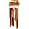 Bellaa 23394 Owl Bamboo Wind Chimes Tune Melody 38 inch