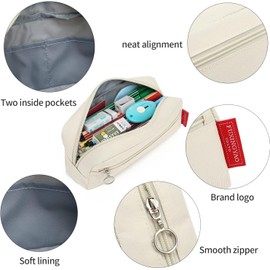 FUXINGYAO Big Capacity Pencil Pen Case Office Large Storage Simple Stationery Bag Pouch Holder Box Organizer (pink)