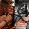 Gifts for Him Leather Bracelet for Men Infinity Knot Bracelets