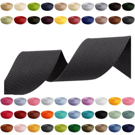 Webbing Strap 2 m 5 m 10 m 50 m 50 m 50 m Width 10 mm 15 mm 20 mm 25 mm 30 mm 40 mm 50 mm Bag Strap Polypropylene Ideal for DIY Projects, Crafts & Outdoor (301) Anthracite, 30 mm x 2 m