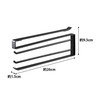 Yamazaki (山崎実業) Under Cabinet Towel Hanger Black Approx. W1.5 x