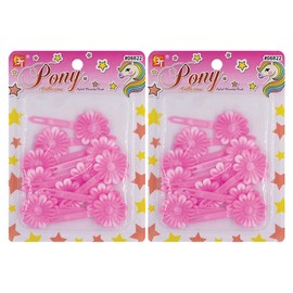 24 Pcs Hair Clips Barrettes Colorful Two Tone Head Pins Accessories for Kids Children Girls Toddlers Women All Ages (Pink/White)