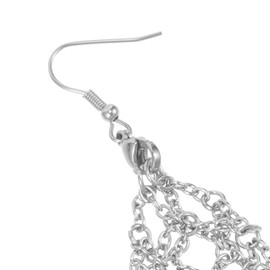 Hohopeti Amethyst Crystal Earring Cage Metal Stone Holder for Fashion-forward Women