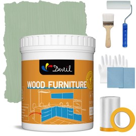 DWIL Acrylic Wood Paint for Furniture - Semi-Gloss Paint Suitable for Wood Surface Renovation, All match Paint, Non-Toxic & Odorless, Eco-Friendly & Healthy (32oz with Tools, French Light Green)