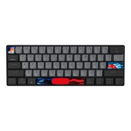 Mosptnspg Protable 60% Teclado mecánico para Juegos, Mini Compacto RGB retroiluminado 61 Teclas con Cable Teclado de Oficina con Interruptor Azul para Mac/Win (Dolch/Blue Switch)