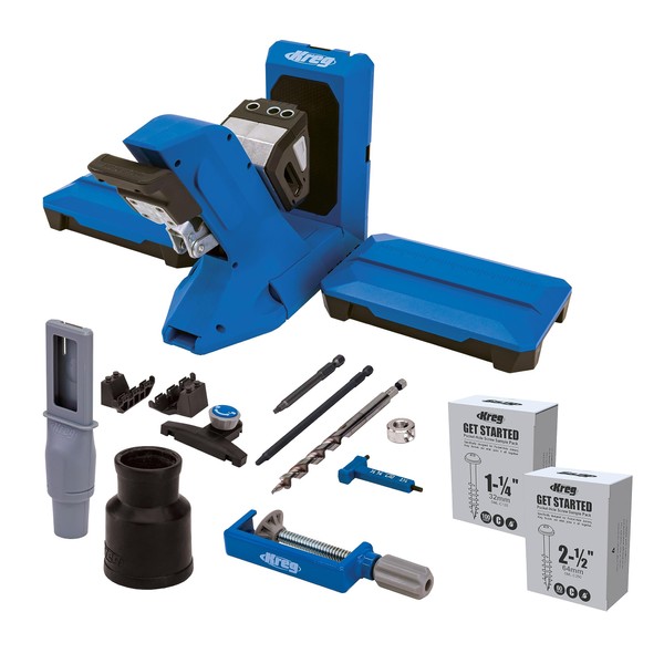 Kreg Tool KPHJ720PRO Pocket-Hole Jig 720 PRO - Easy Clamping & Adjusting - Includes Durable Kreg Pocket-Hole Screws - For Materials 1/2" to 1 1/2" Thick