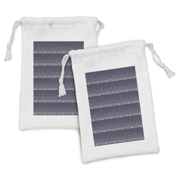 Ambesonne Abstract Fabric Pouch Set of 2, Horizontally Formed Polka