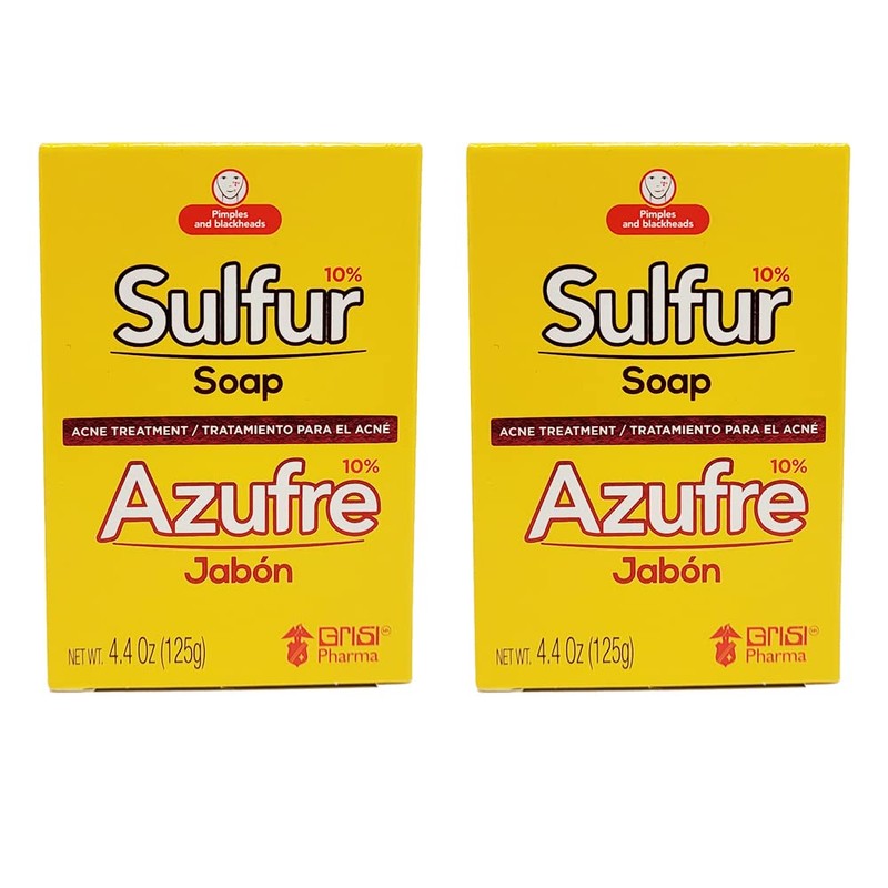Grisi Sulfur Soap with Lanolin for Acne - 2 Pack