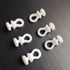DWUENT Plastic Curtain Hooks, White Curtain Hooks, Curtains Hooks 22mm,