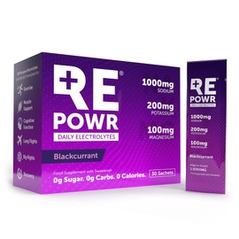 REPOWR Daily Electrolytes - Blackcurrant Flavour | Sugar-Free Electrolyte Powder Sachets | Hydration for Healthy Diets, Fasting and Exercise | 30 Sachets