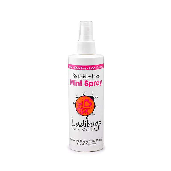 Ladibugs Lice Prevention Mint Spray 8oz | Natural Ingredients | Highly Effective | Daily Use