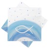 Napkins / Serviettes Communion Christening Table Decoration Fish Rainbow Blue