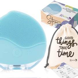 Elektrische Gesichtsreinigungsbürste, wiederaufladbares Ultraschall-Massagegerät aus Silikon, IPX6, Skincare Reinigungsgerät, Anti-Aging, straffend, Peeling, Geschenk, Strong (Cele)