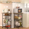 ThreeHio Rolling Kitchen Microwave Cart, 3 Tier Microwave Table Stand