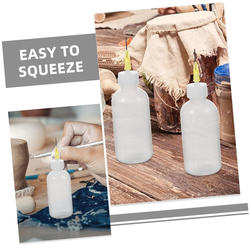 BUGUUYO 4pcs Precision Applicator Bottles Glue Bottles for Fine Detailing