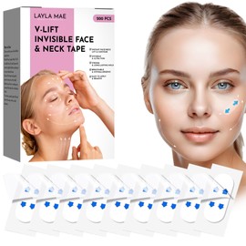Layla Mae Face Lift Invisible Tape - Neck V-Face Lifting Patches for Tightening Loose Sagging Skin Wrinkles Eyebrow Eye Lift - Facial Adhesive Tapes for Under Makeup Instant Facelift (200PCS)