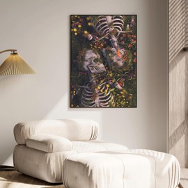 hkejoi Skull Diamond Art Kits for Adults,Skeleton Diamond Painting Kits,Skeleton Gem Art Kits Everlasting Love for Home Wall Decor 12x16 inch