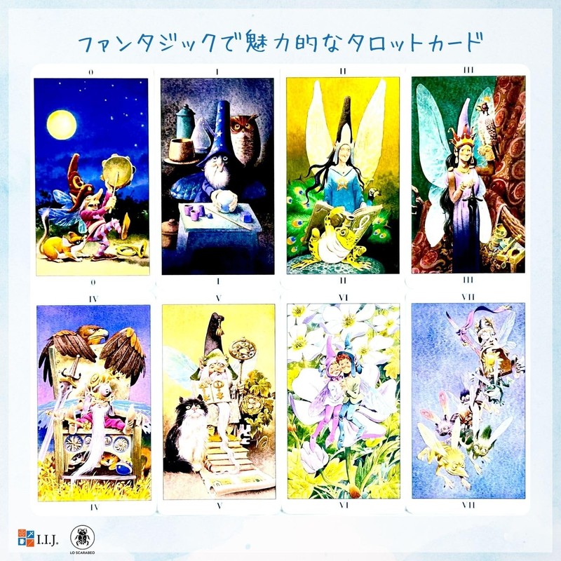 I.I.J Tarot Cards, 78 Cards, Tarot Divination, Fairy Tarot, Japanese