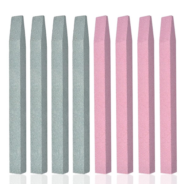 XEAOHESY 8 Pieces Pink Green Quartz Stone Nail File Stone