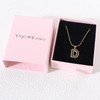TaYolnFaSo Enamel Letter Necklace for Women 18K Gold Plated Herringbone